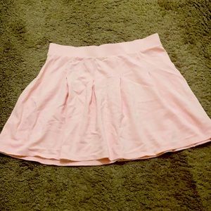 Baby Pink pleated skater skirt